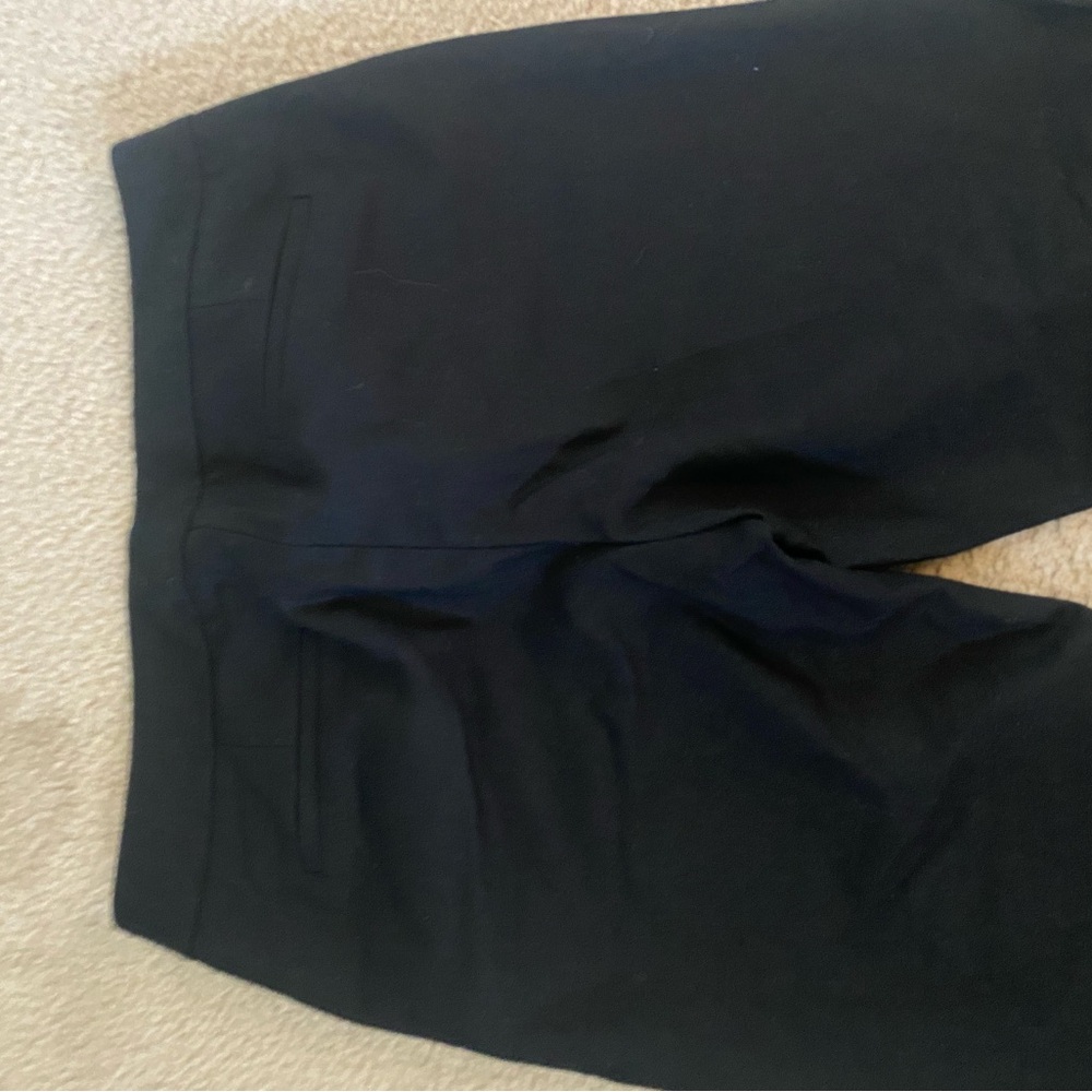 Jcrew Black Work Slacks Wool Blend With Blue Trim - image 4